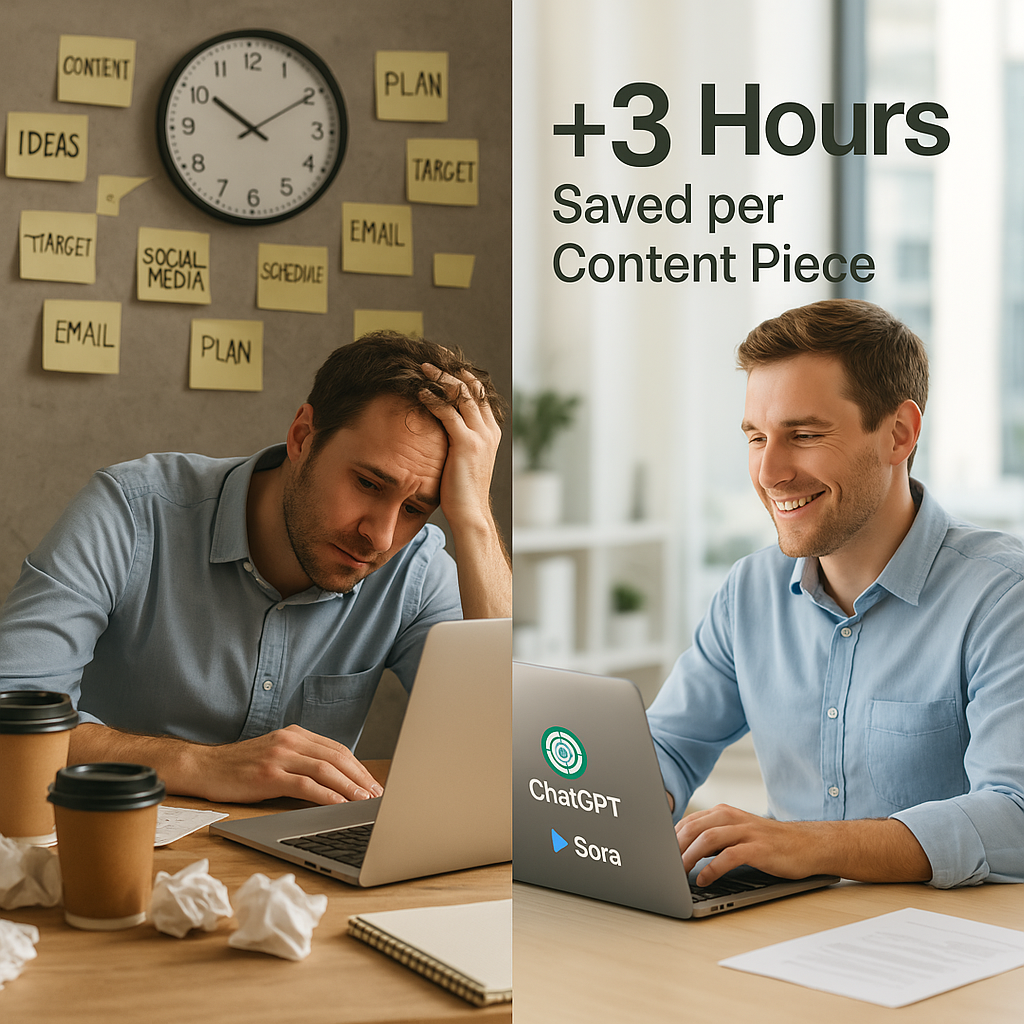 marketers using generative AI save at least 3 hours per content piece on average
